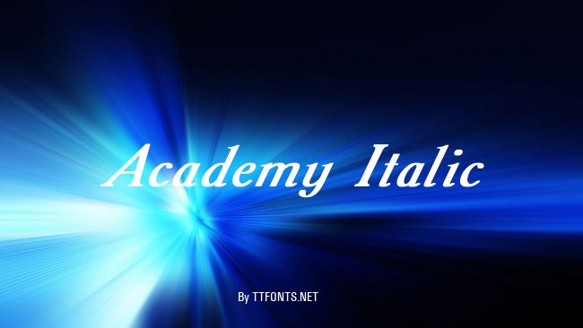 Academy Italic example